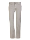 Jacob Cohen Scott Gabardine Trousers In Taupe In Neutrals