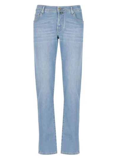 Jacob Cohen Ligh-blue Cotton Nick Slim Pants