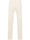 Jacob Cohen Light Beige Cotton Blend Mid-rise Bard Jeans In Neutral