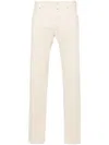 Jacob Cohen Light Beige Cotton Blend Mid-rise Bard Jeans In Neutrals