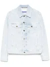 Jacob Cohen Light Blue Denim Jacket With Classic Front Fastening In Blue