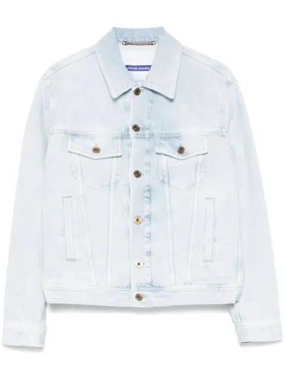 JACOB COHEN LIGHT BLUE DENIM JACKET WITH CLASSIC FRONT FASTENING