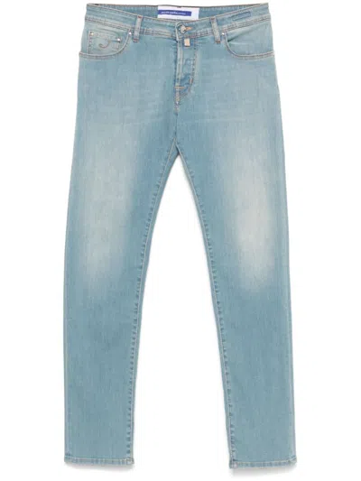 Jacob Cohen Light Blue Denim Jeans With Relaxed Fit And Classic Design