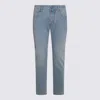 Jacob Cohen Straight Fit Trousers Belt Loops In Blue