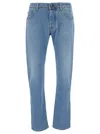 Jacob Cohen Belt Loop Jeans In Light Blue
