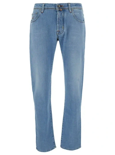 Jacob Cohen Belt Loop Jeans In Blue