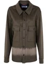 Jacob Cohen Tailored Jacket With Spread Collar And Chest Pockets In Green Melange