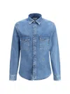 Jacob Cohen Lightweight Denim Shirt In Blue