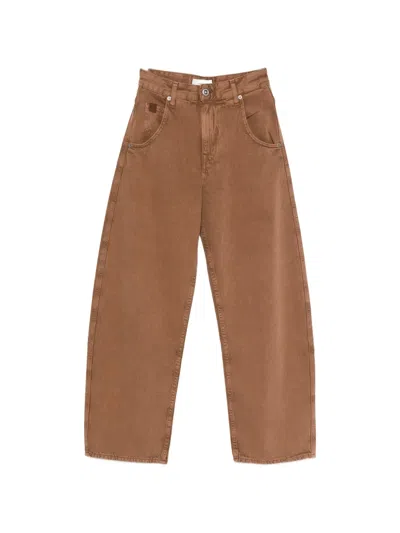 Jacob Cohen Lila Barrel-leg Jeans In Brown
