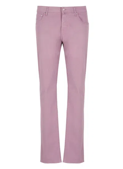 Jacob Cohen Liliac Nick Cotton Pants In Purple