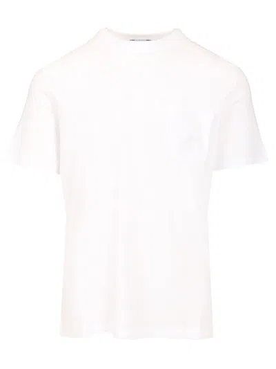 Jacob Cohen Linen And Cotton T-shirt In White