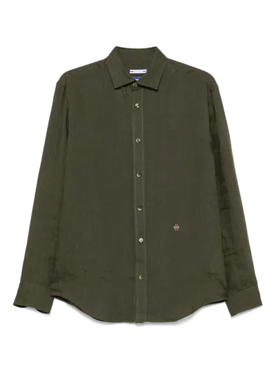 Jacob Cohen Linen Shirt In Green