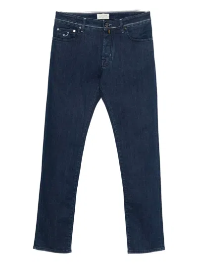 Jacob Cohen Jeans Mit Logo-stickerei In Blue