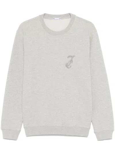 Jacob Cohen Logo-embroidered Sweatshirt In 灰色