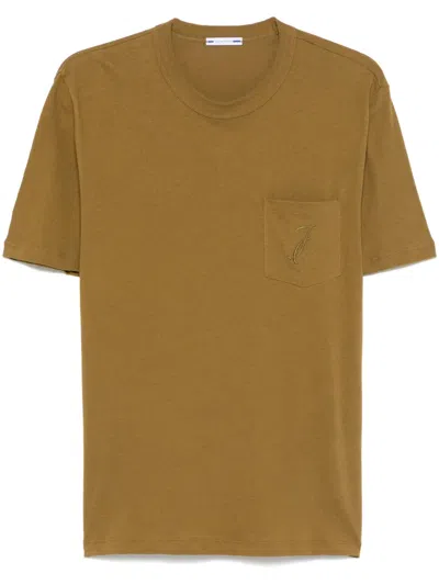 Jacob Cohen Logo-embroidered T-shirt In 绿色