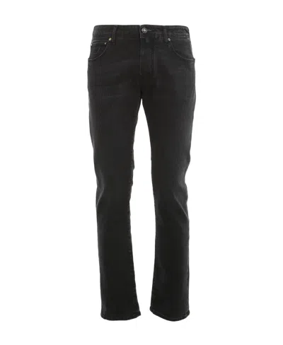 Jacob Cohen Logo Jeans In Black