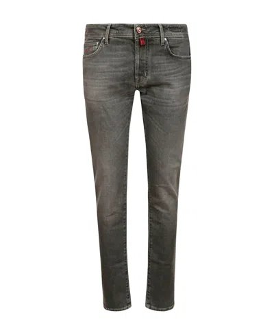 Jacob Cohen Logo Jeans In Black