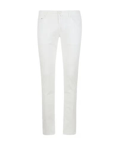 Jacob Cohen Logo Jeans In White