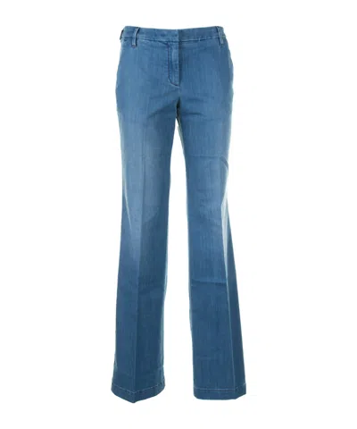 Jacob Cohen Logo Logo Denim Trousers In Blue