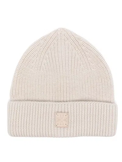 Jacob Cohen Logo-patch Beanie Hat In White