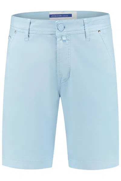 Jacob Cohen Cotton-blend Bermuda Shorts In Blue