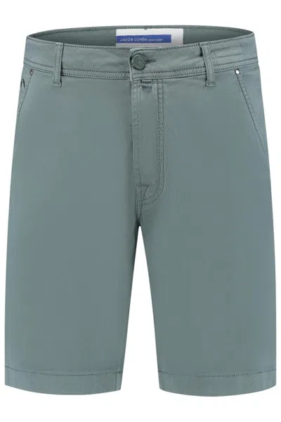 Jacob Cohen Cotton-blend Bermuda Shorts In Green
