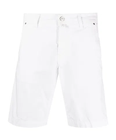 Jacob Cohen Contrasting-pocket Denim Shorts In White
