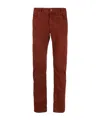 Jacob Cohen Logo-patch Cotton Tapered Trousers In Red