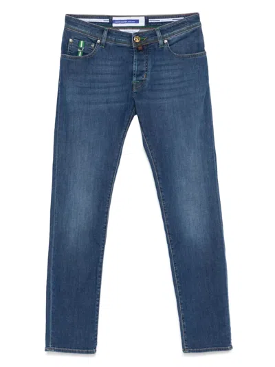 JACOB COHEN LOGO-PATCH JEANS
