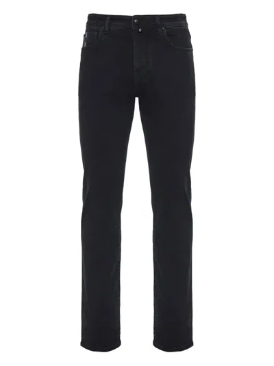 Jacob Cohen Logo-patch Jeans In Black