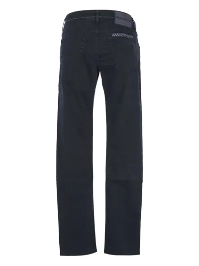 Jacob Cohen Logo-patch Jeans In Black