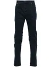 Jacob Cohen Handkerchief-detail Corduroy Straight Trousers In Blau