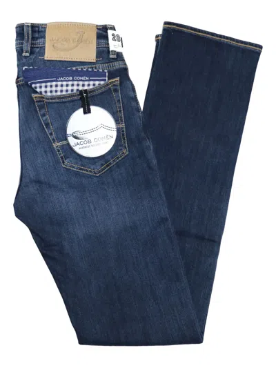 Jacob Cohen Logo-patch Jeans In Blue