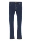 Jacob Cohen Logo-patch Jeans In Blue