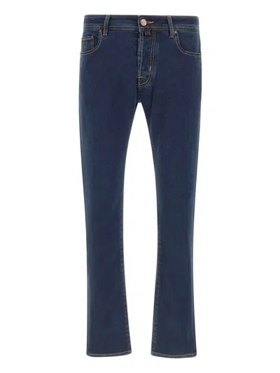 Jacob Cohen Logo-patch Jeans In Blue