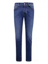 Jacob Cohen Slim Fit Five Pocket Denim Trousers In Blue