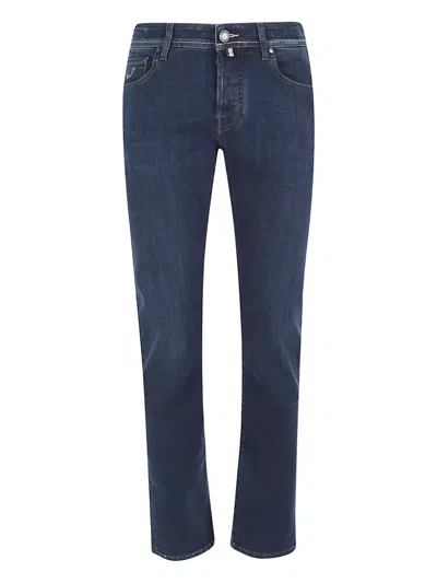 Jacob Cohen Logo-patch Jeans In Blue