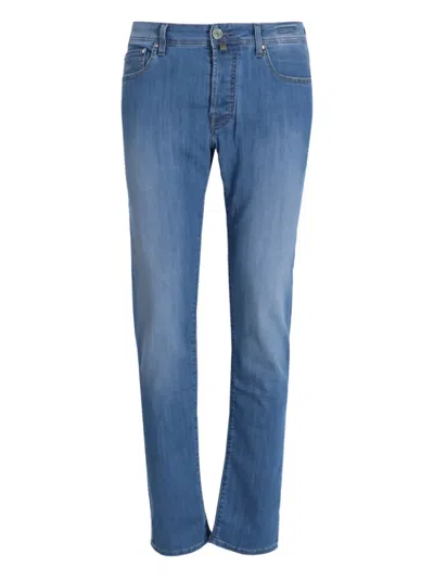 Jacob Cohen Logo-patch Jeans In Blue