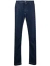 Jacob Cohen Logo-patch Jeans In Blue