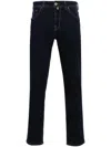 Jacob Cohen Logo-patch Jeans In Blue
