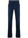 Jacob Cohen Logo Patch Mid-rise Jeans In Blue