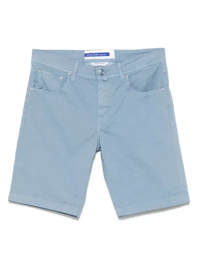 Jacob Cohen Logo-patch Shorts In Blue