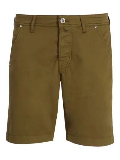 Jacob Cohen Logo-patch Shorts In Green