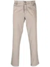 Jacob Cohen Logo-patch Slim-cut Trousers In Nude