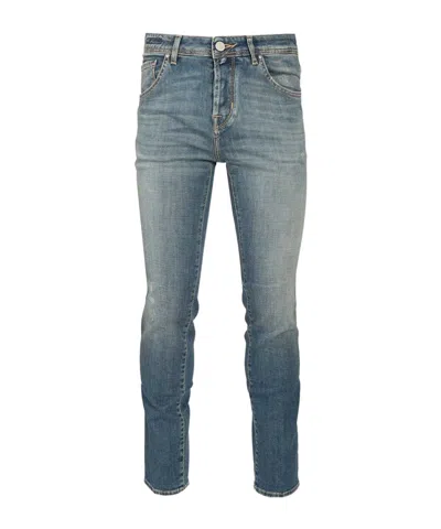 Jacob Cohen Logo Patch Slim-fit Jeans In Multi