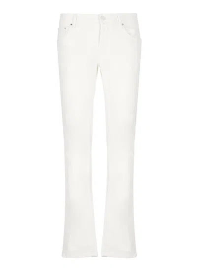 Jacob Cohen Logo Patch Slim-fit Trousers In White