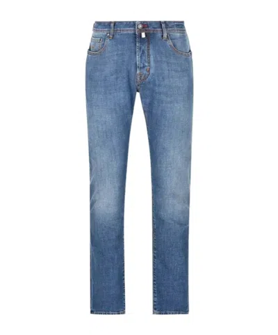 Jacob Cohen Belt Loop Denim Trousers In Blue