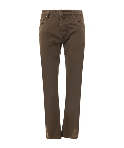 JACOB COHEN JACOB COHEN LOGO-PATCH STRAIGHT-LEG JEANS
