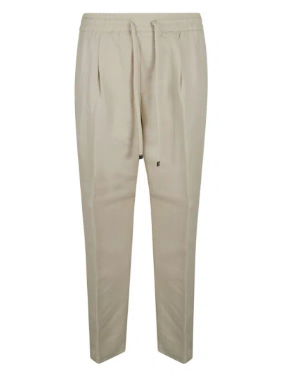 Jacob Cohen Drawstring Chinos In Cream Beige