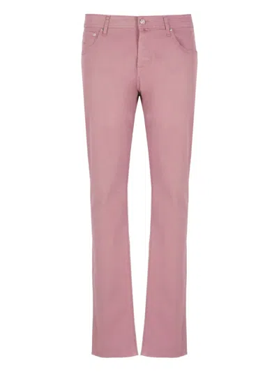 Jacob Cohen Logo-patch Trousers In Pink